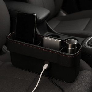Car Seat Gap Filler Organizer with Charging Port