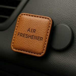 Leather Car Air Freshener with Magnetic Back